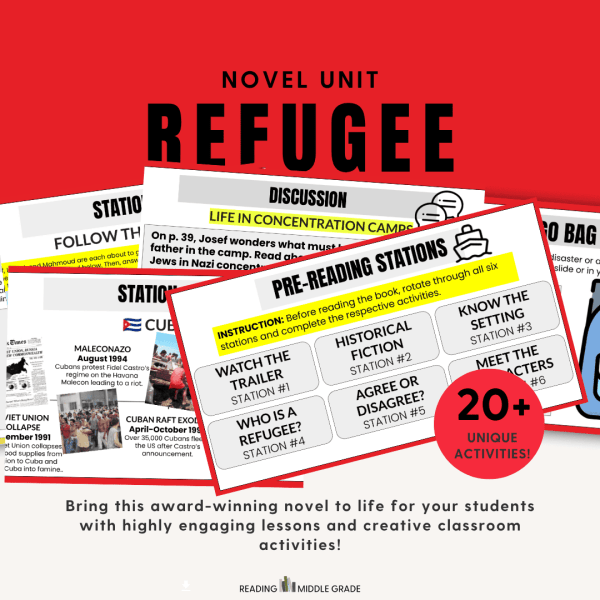 alan gratz refugee novel unit product image REFUGEE Novel Unit