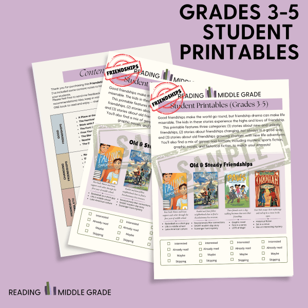 friendship books grades 3-5 cover image cover image for friendship student printables grades 3-5
